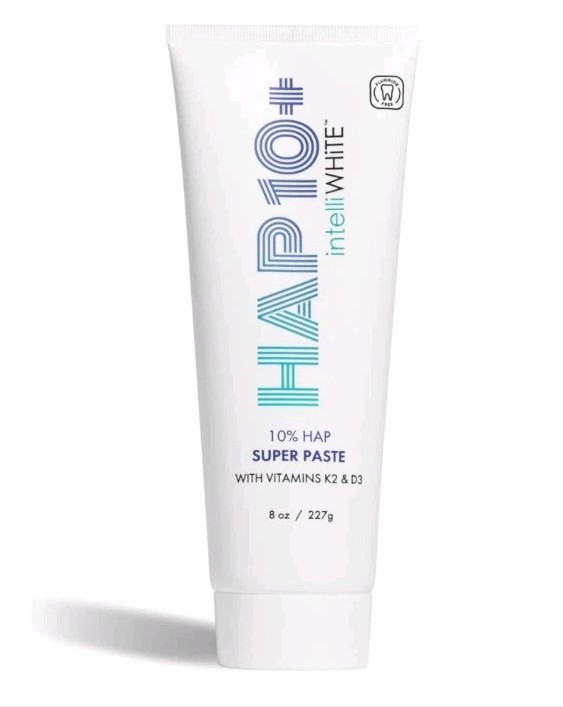 intelliWHiTE HAP10+ Super Paste Vitamin K2 & D3 10% HAP Toothpaste 8 oz Sealed