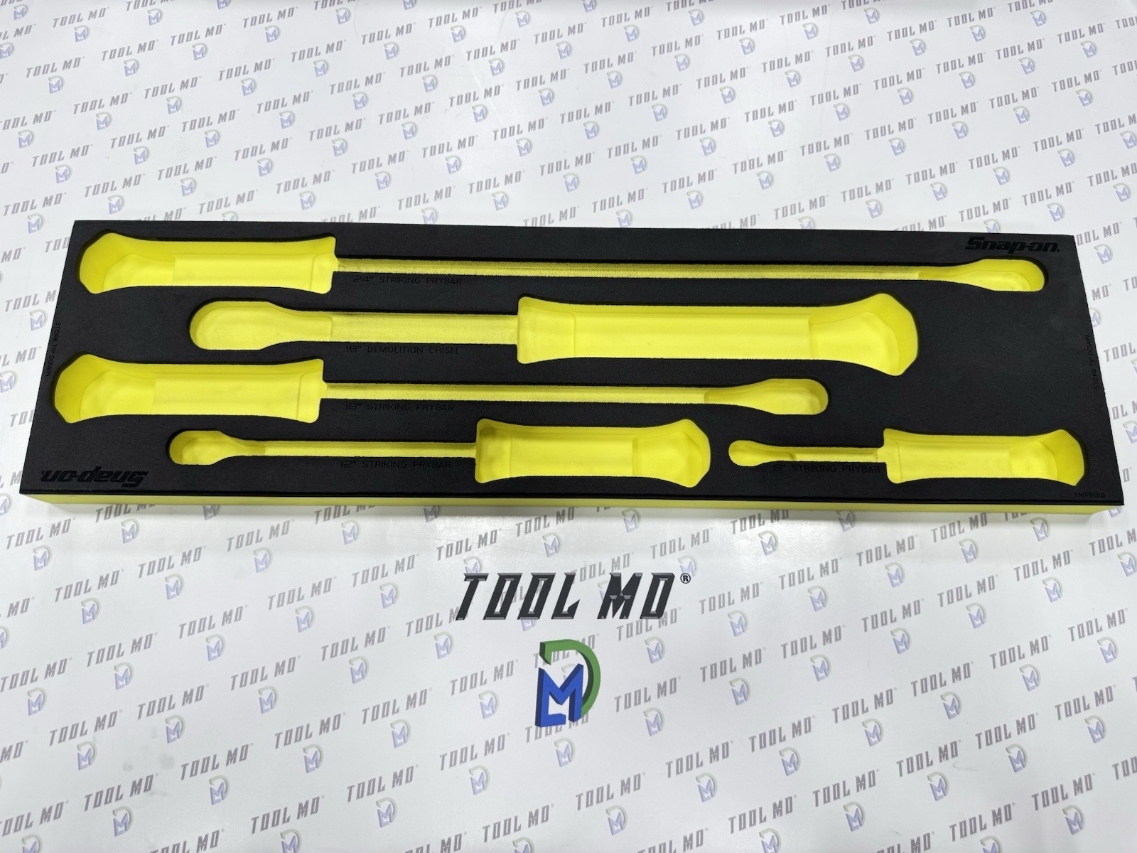 Snap-on Tools HI VIZ YELLOW ORGANIZER For 5pc Striking Prybar & Demo Chisel Set