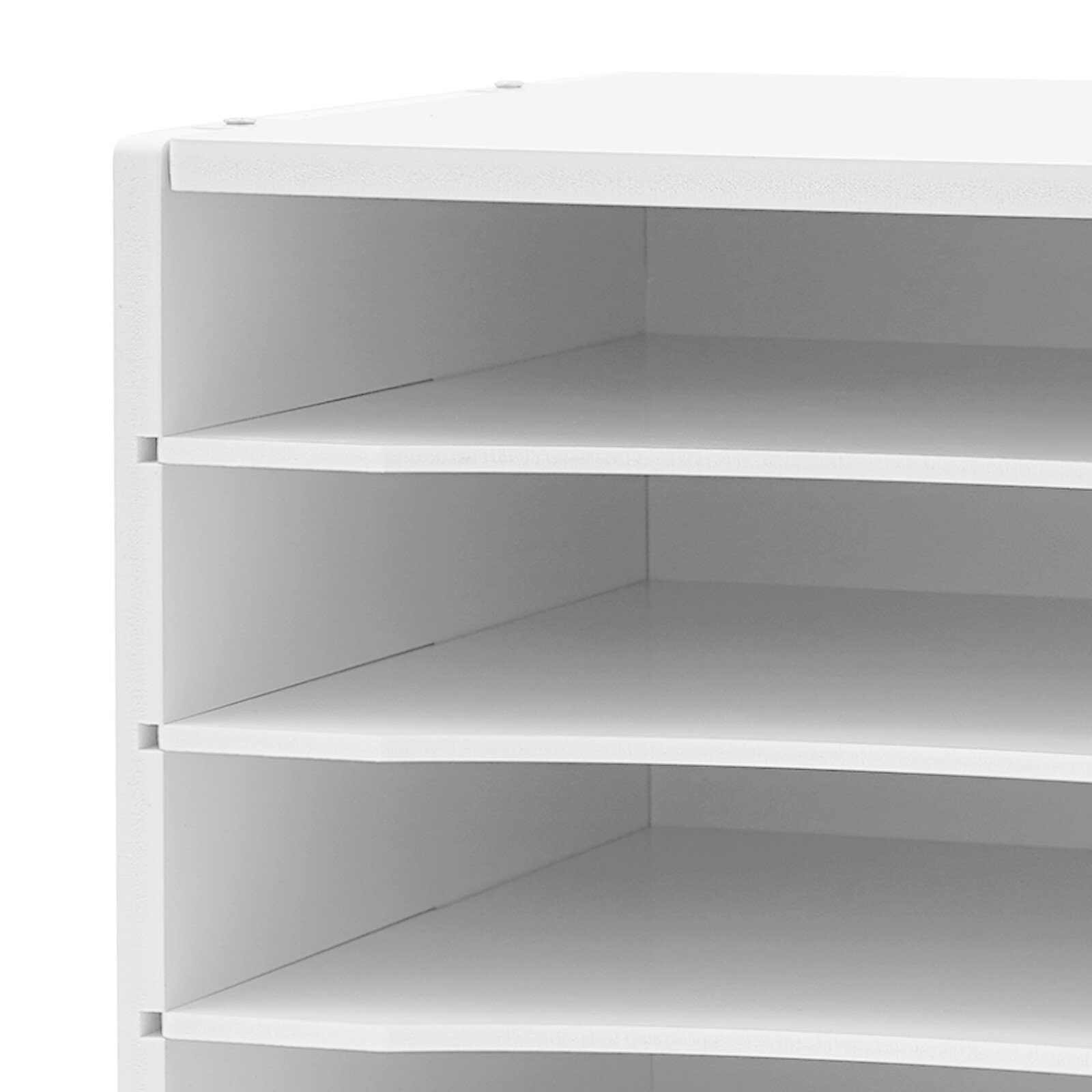 2 Pack 4 Tier Desktop File Holder White PVC Paper Organizer Rack