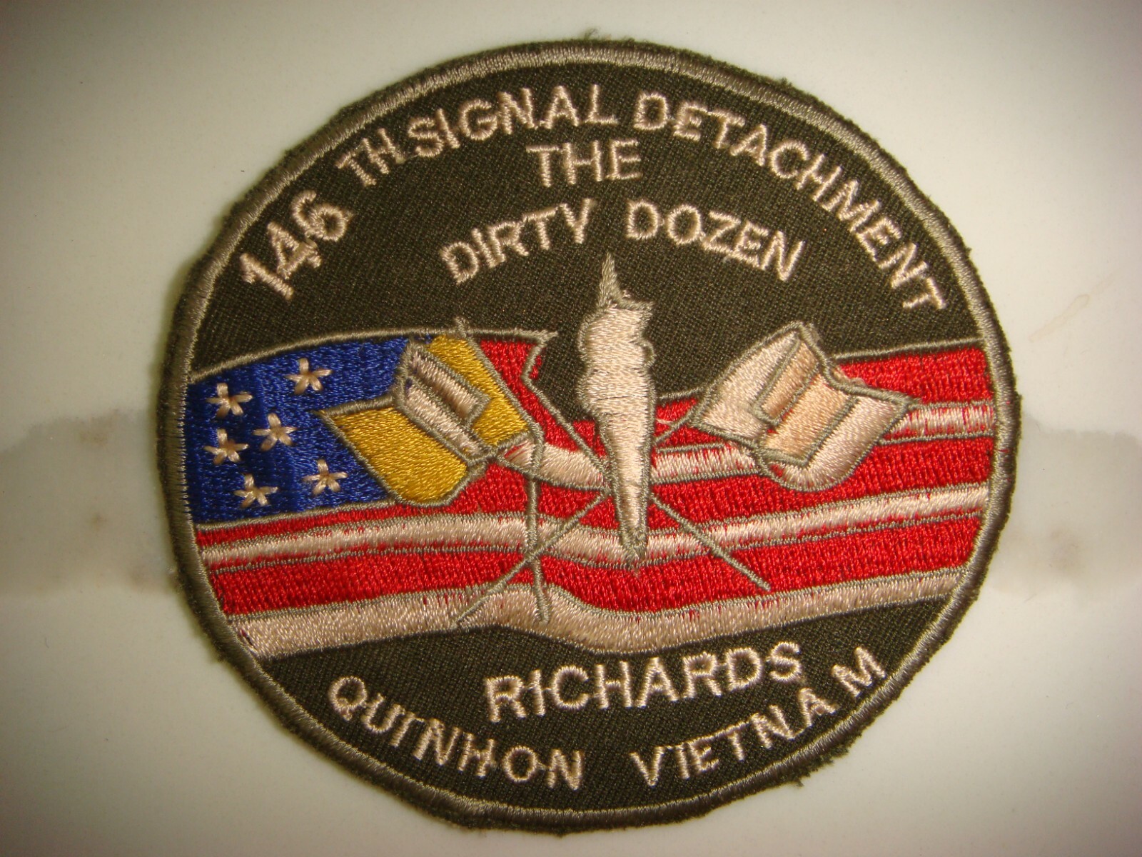 US 146th SIGNAL DET "THE DIRTY DOZEN RICHARDS QUI NHON ", VIETNAM WAR PATCH