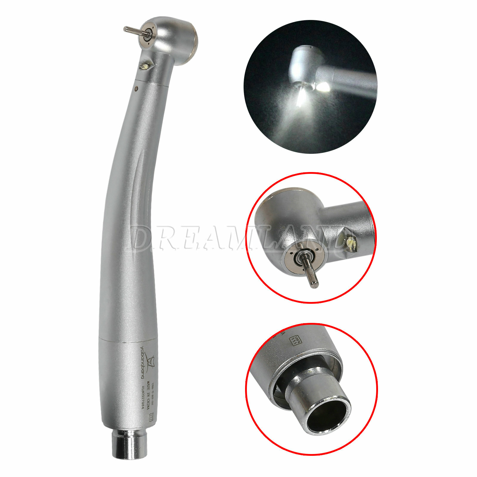 Dental E-generator LED High Speed Handpiece Steel & quick Coupler 4 Hole