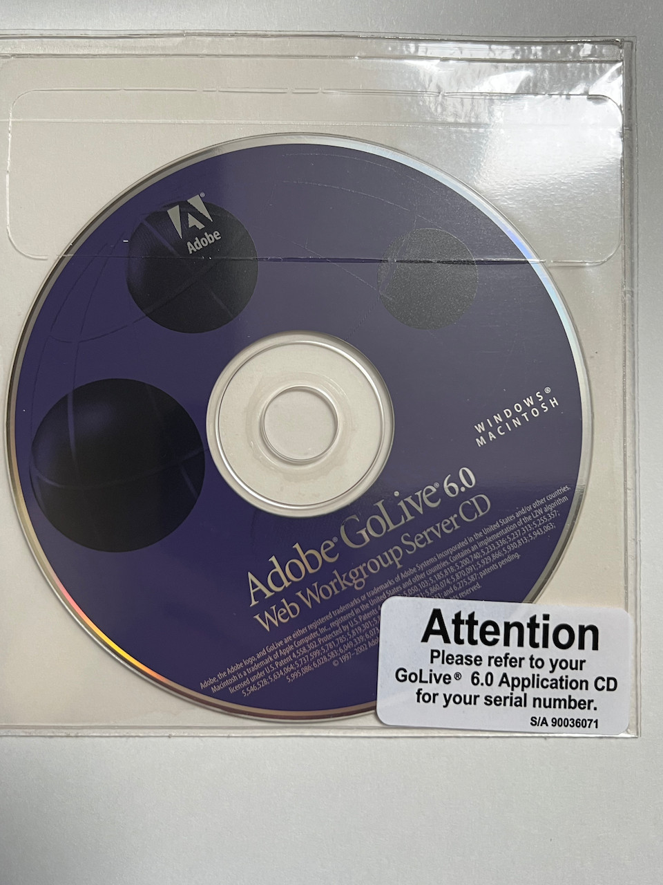 Adobe GoLive 6.0 Upgrade Macintosh Software