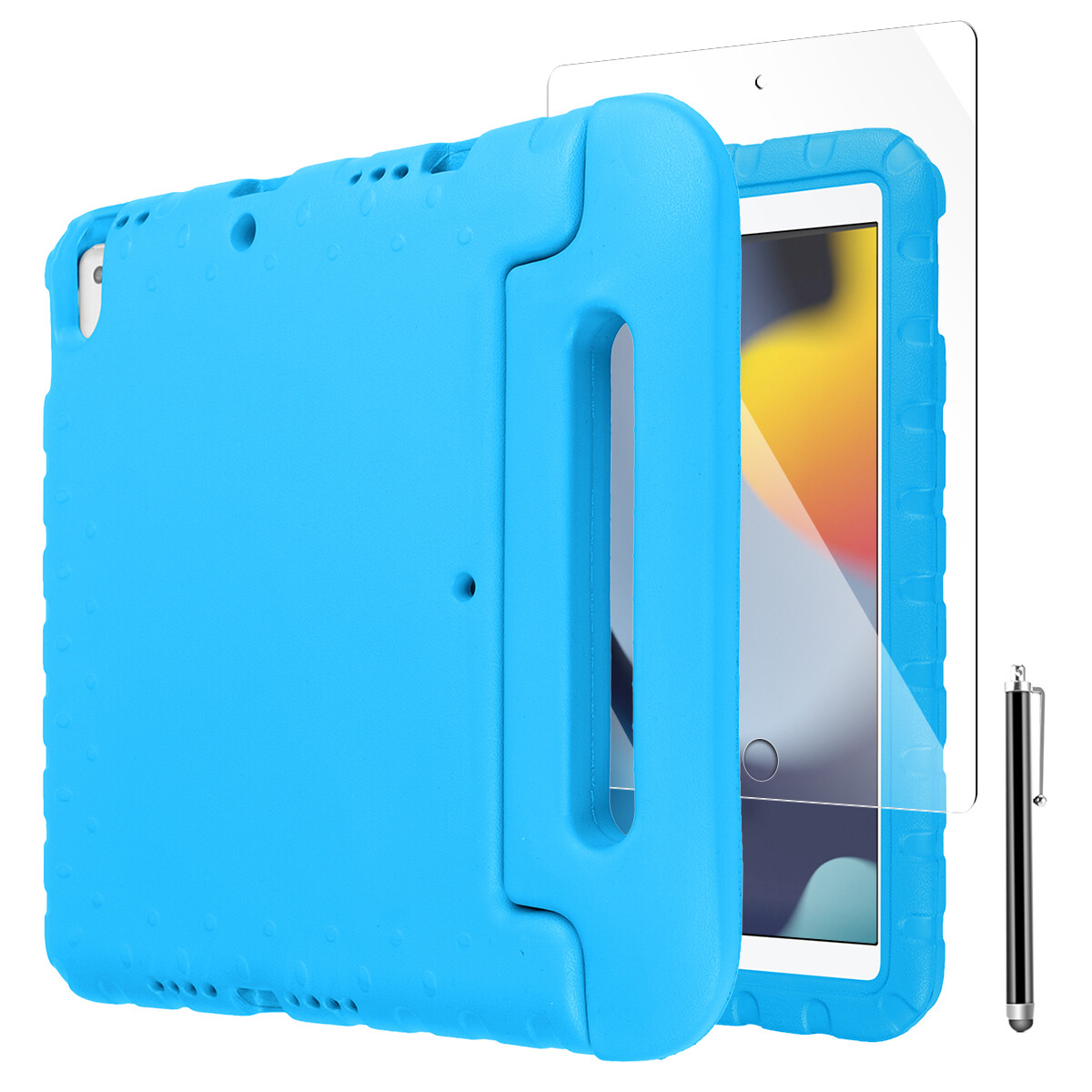 Kids Case For iPad 9th 8th 7th 6th 5th Generation Shockproof Handle Stand Cover