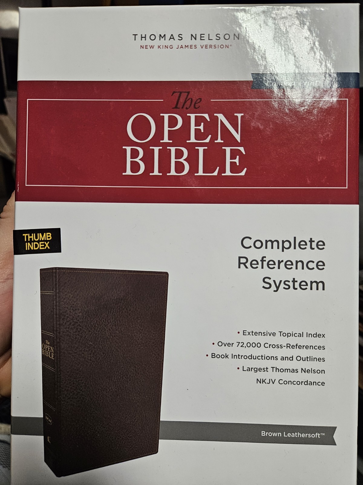 The Open Bible NJKV Brown Leathersoft