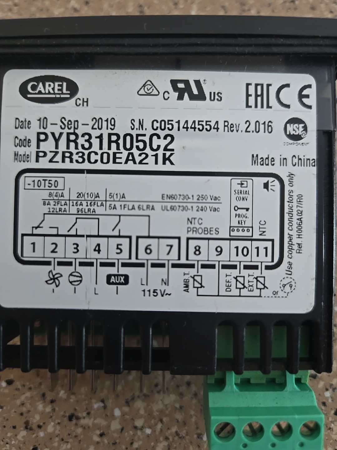Continental Refrigeration Digital Temp Control