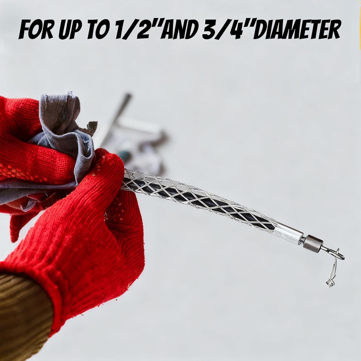 2 Pcs Wire Pulling Grip Mesh - Grip Sock Wire Puller Cables Electrical Tool Cabl