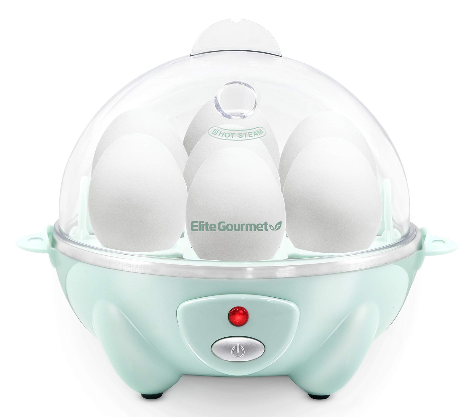 Elite Gourmet Easy Electric 7 Egg Capacity Soft, Medium, 7 Egg, Mint
