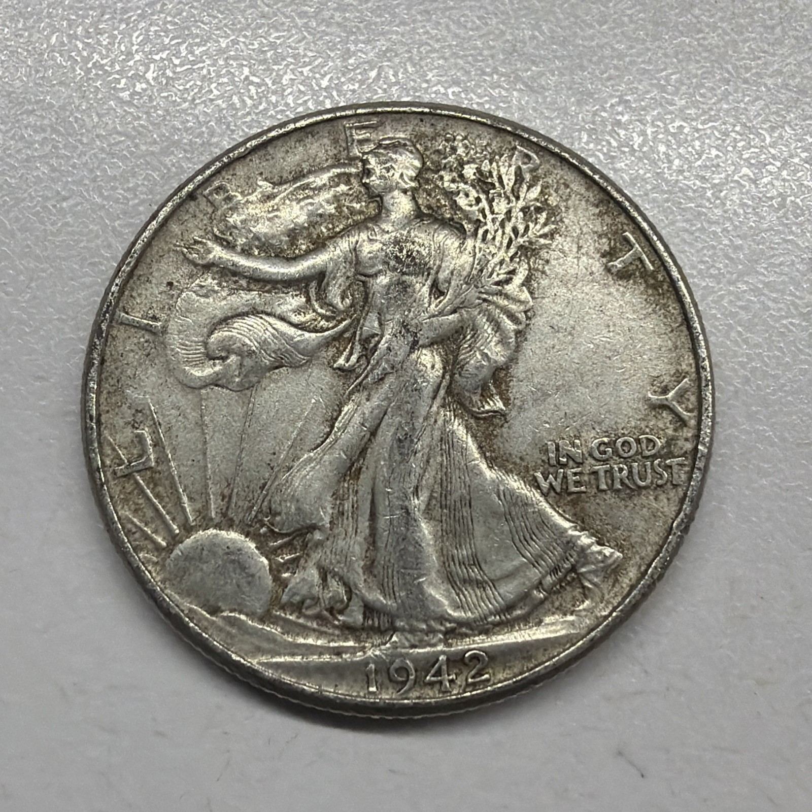 1942 Walking Liberty Half Dollar 50c Silver Actual Coin