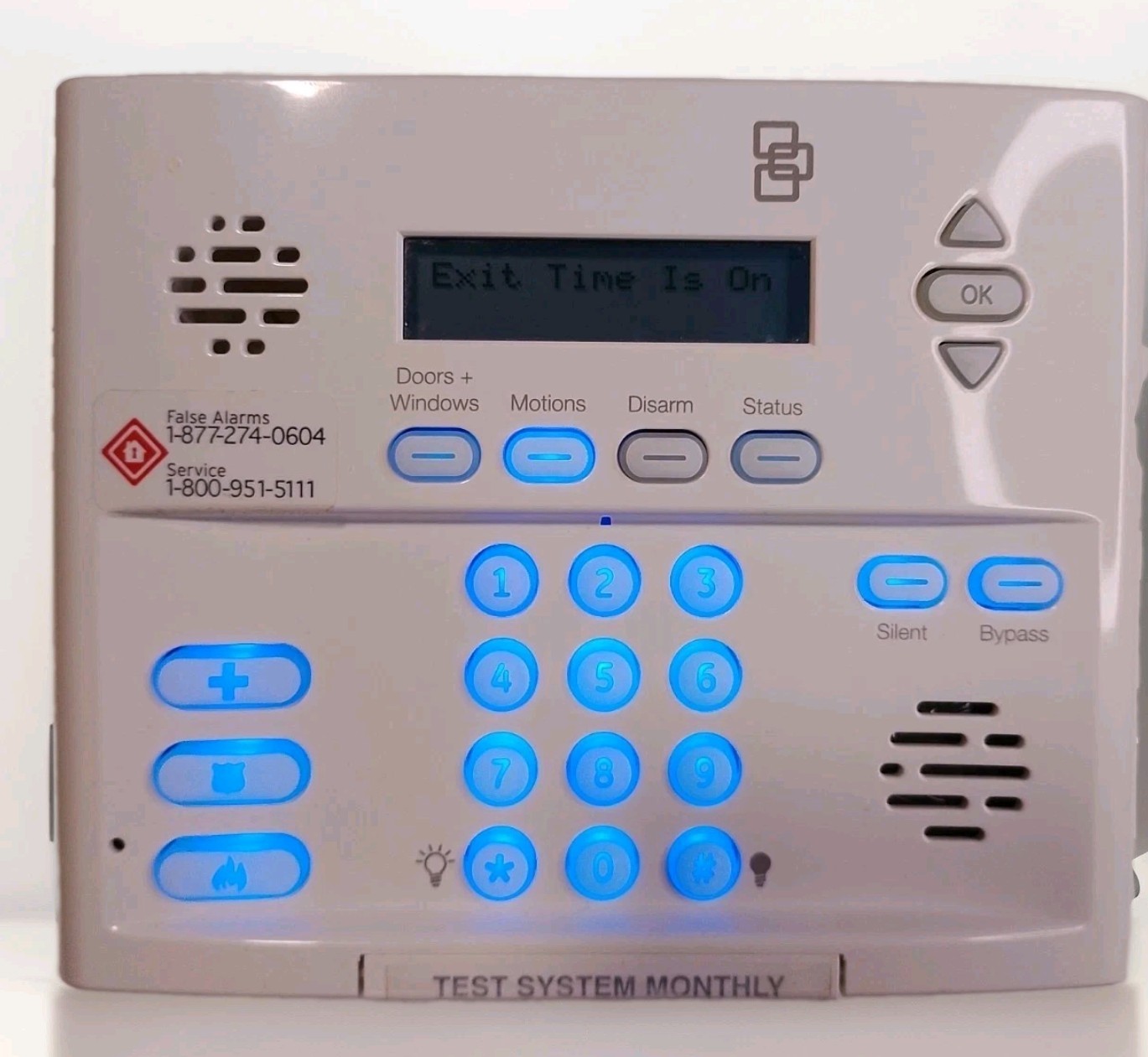 GE Interlogix Simon XT Wireless Home Security Alarm Control Panel Keypad