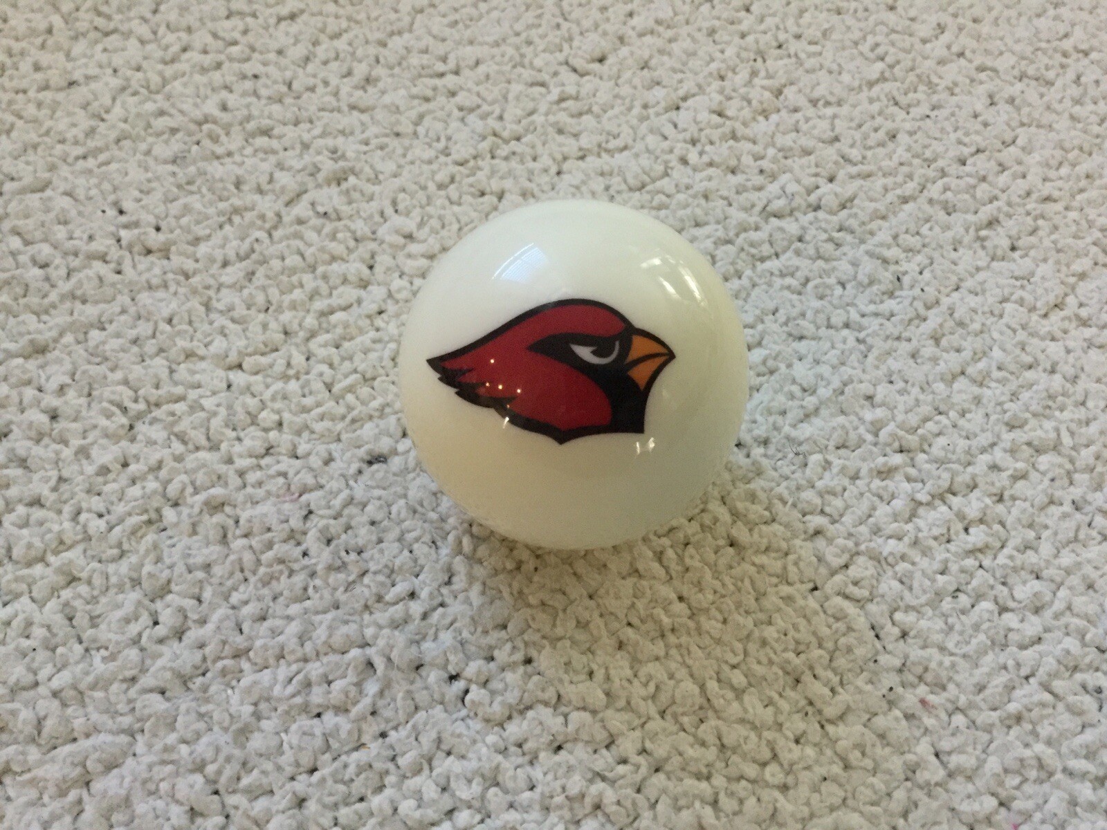 Licensed NFL Arizona Cardinals White Billiard Pool Cue Ball  FREE SHIPPING !