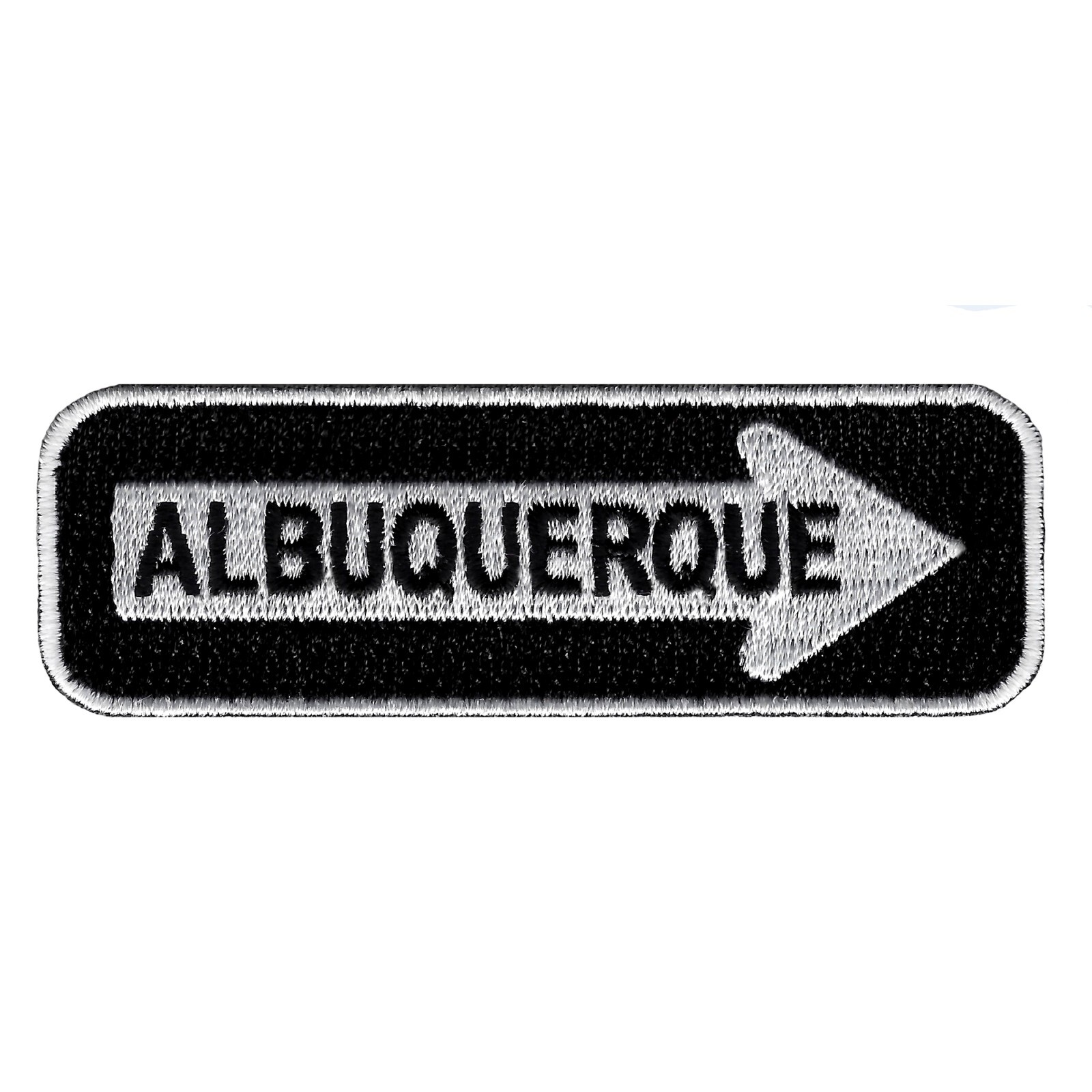 ALBUQUERQUE ONE-WAY SIGN EMBROIDERED IRON-ON PATCH applique NEW MEXICO ROAD