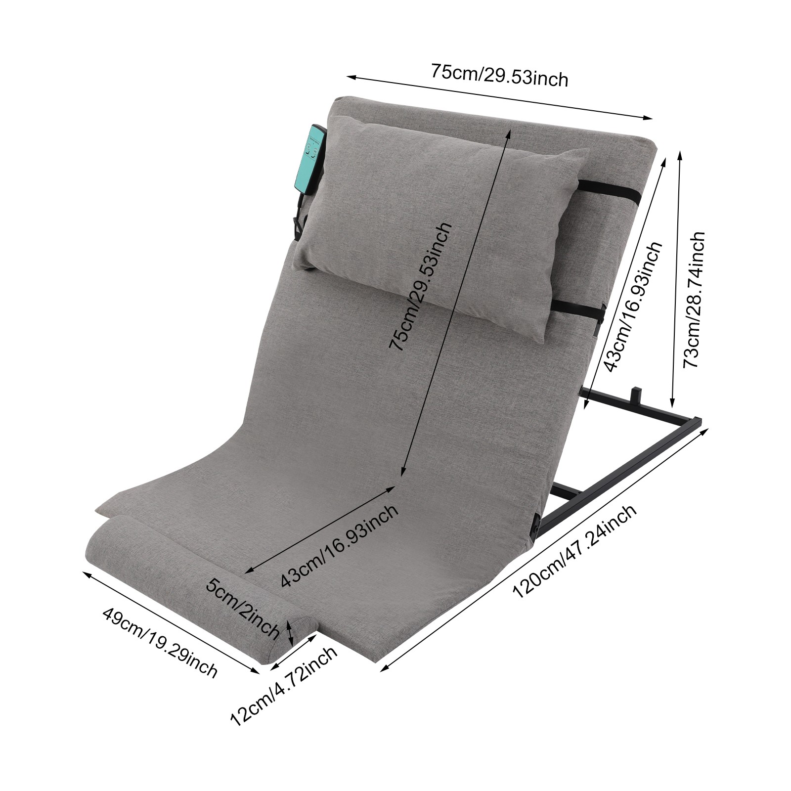 Electric Assisted Wake-up Device Lifting Mattress with Backrest Adjustable 2-80°