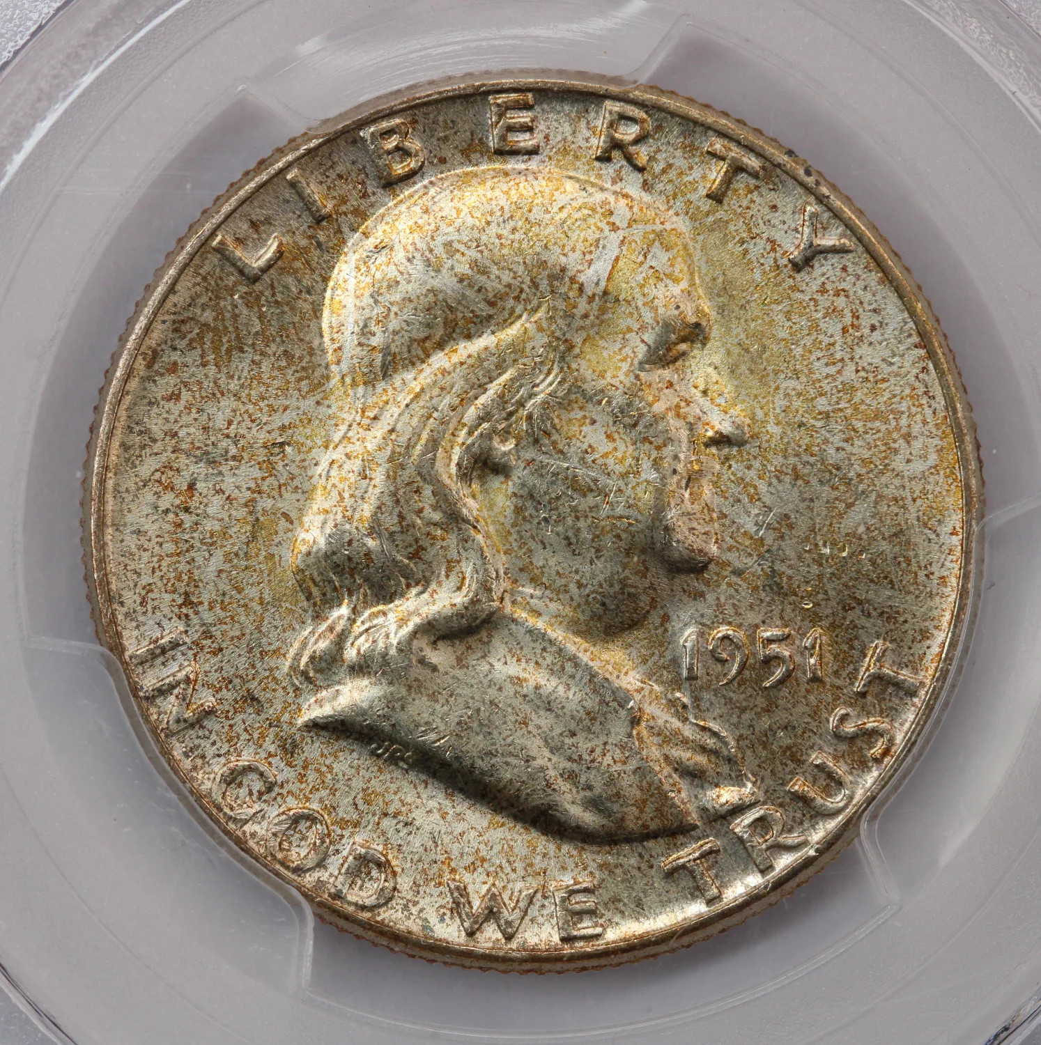 1951 Franklin Half Dollar PCGS MS64 "Bugs Bunny"