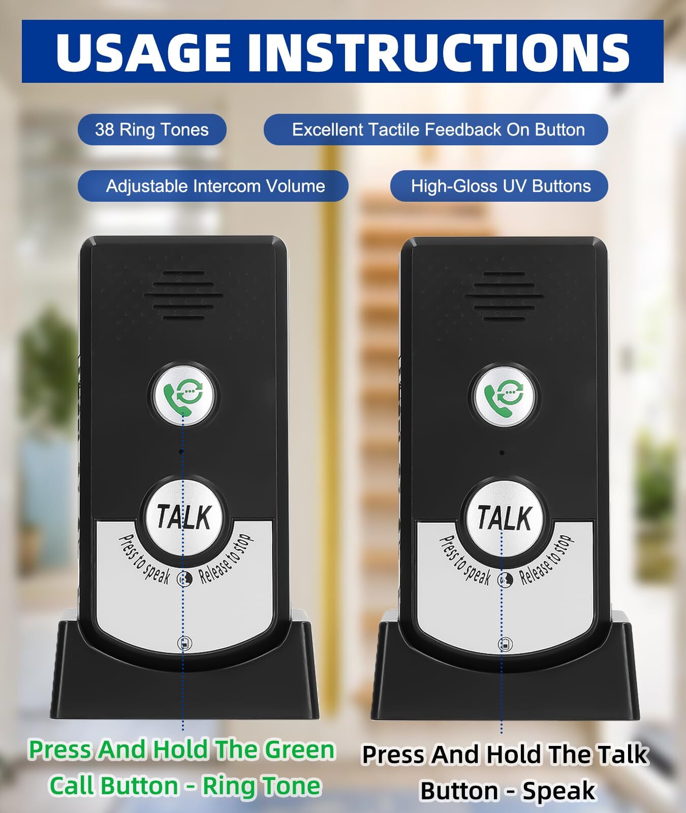 2 Way Voice Intercom Super Long Range Wireless Intercomunicador Wireless Inte...