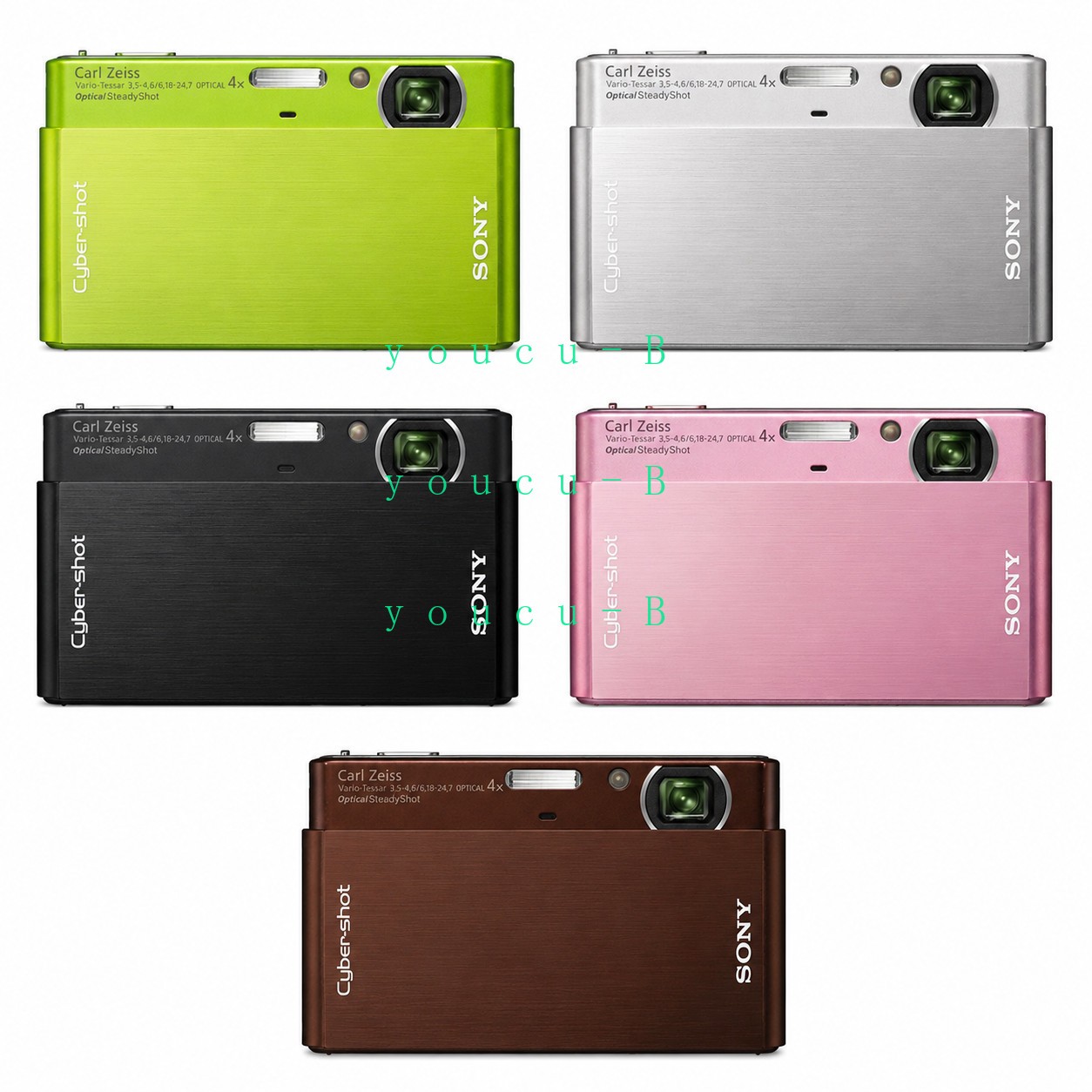 Sony Cyber-shot DSC-T77 Digital Camera 4X Optical Zoom Touch Screen Multicolored