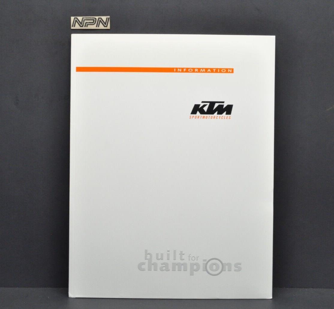 Vtg KTM Sport Motorcycles Dealer Information File Folder Dirt Bike Motorcycle MX