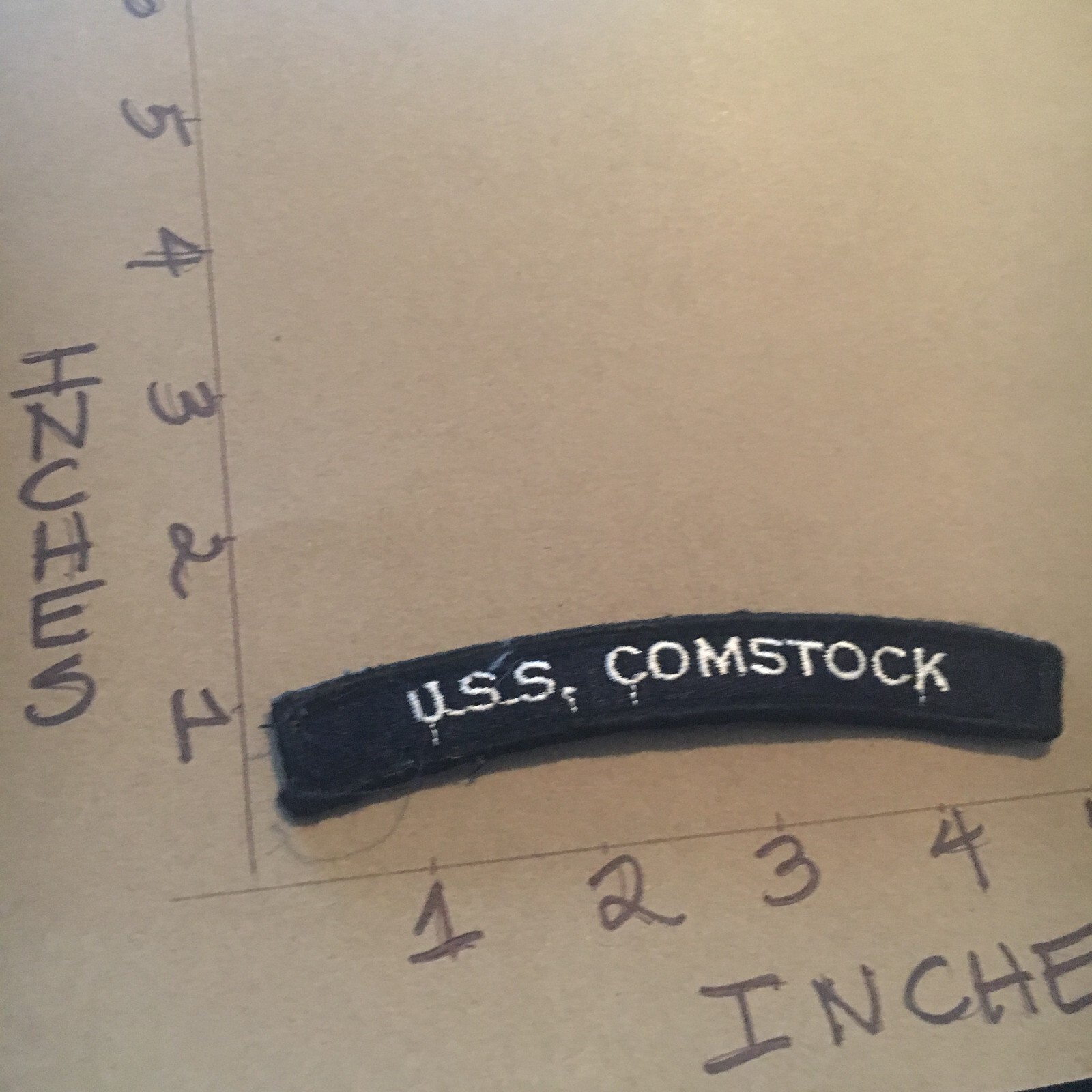 US NAVY SHOULDER STRIP TAB rocker Patch USS Comstock
