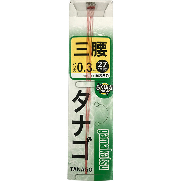 * Gamakatsu TANAGO Hook MIKOSHI with #0.3 Leader 27cm 10pcs