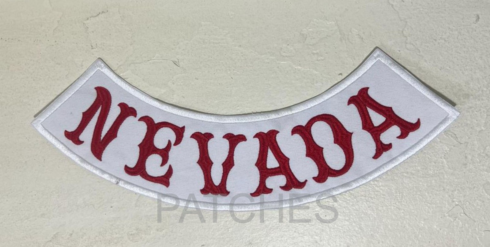 Nevada Rocker Embroidered Motorcycle Biker Patch 12.83"x3.10" Iron On Sew On