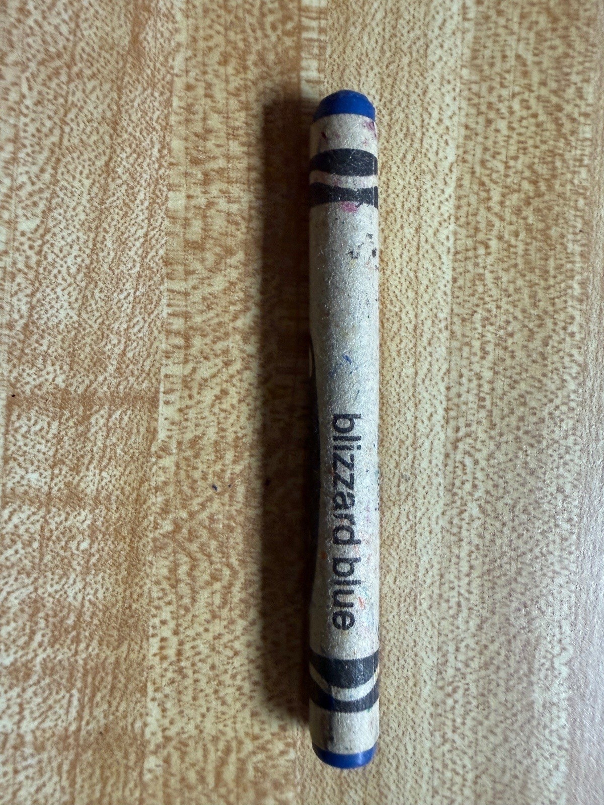 Vintage Crayola Crayon Blizzard Blue Retired Type 8 Wrapper 1997-2000