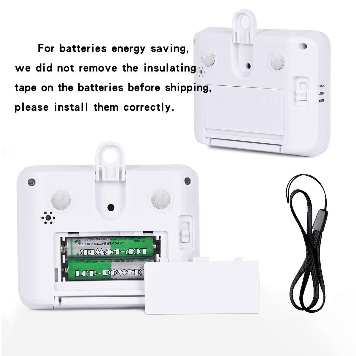 4-Channel Digital Kitchen Timer Clock with Large LCD Display, 4 Groups Simult...