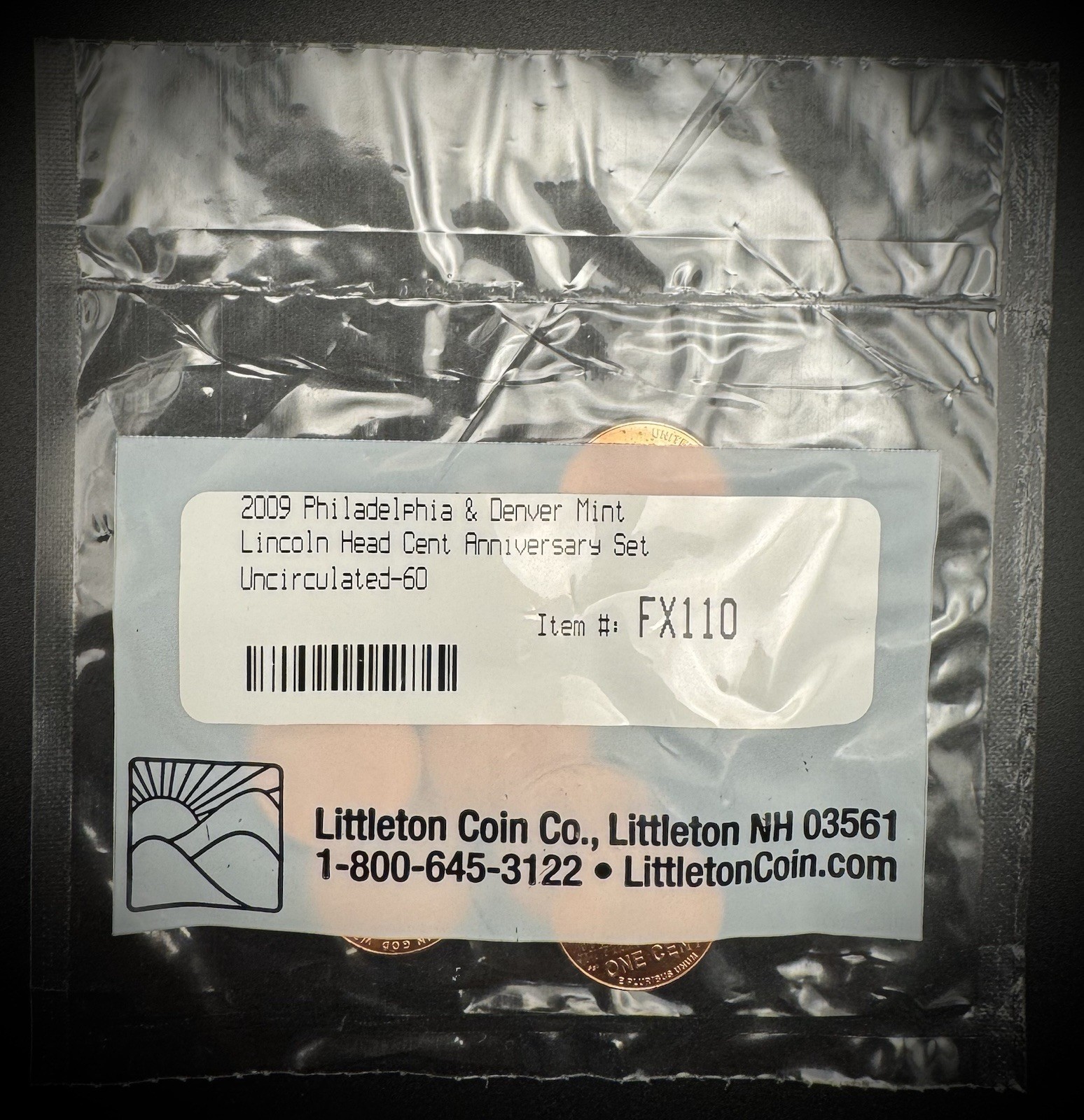 2009 P & D Mint Lincoln Head Cent Anniversary Set Littleton Uncirculated Sealed
