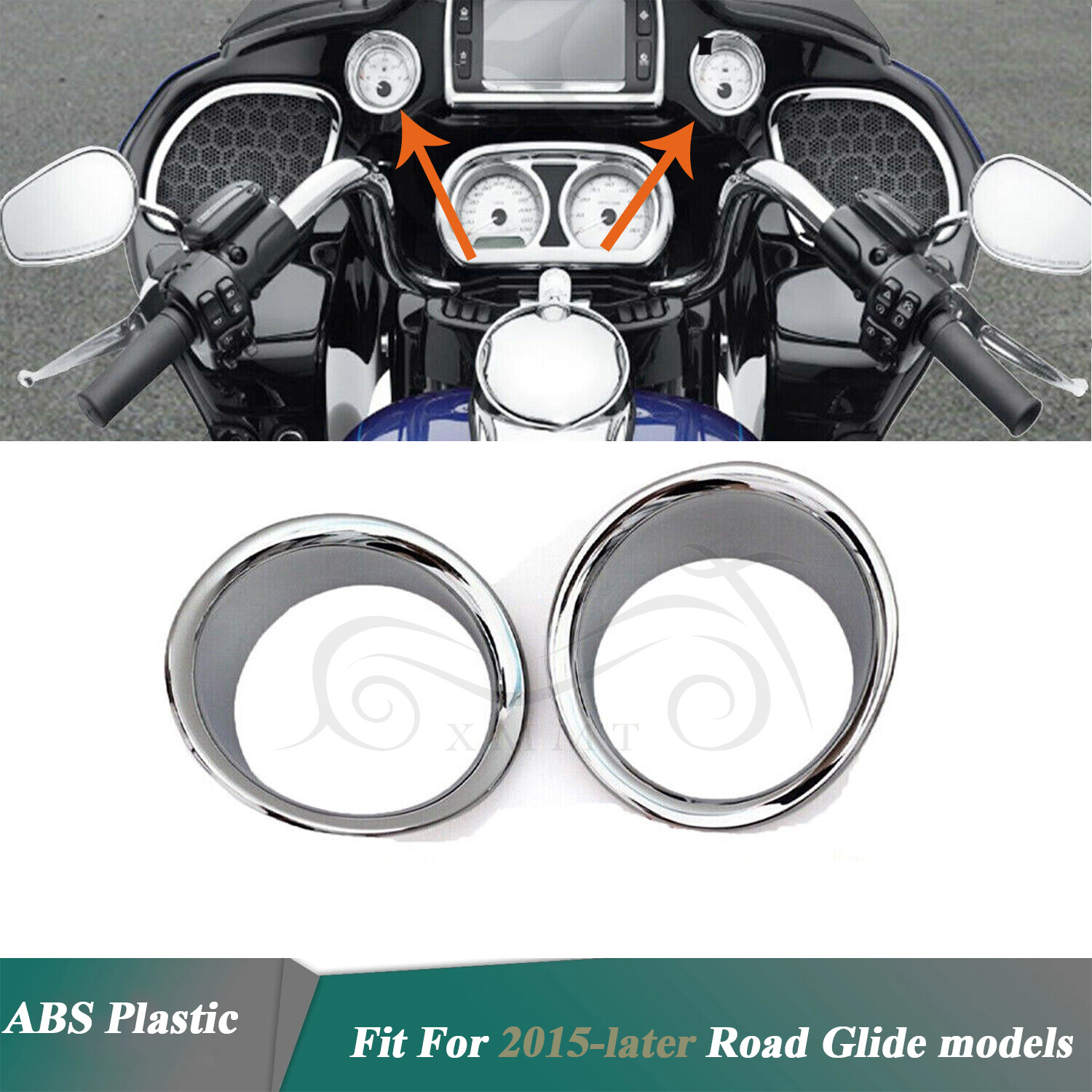 ABS Inner Fairing Trim Gauge Bezel Fit For Harley Road Glide FLTRX FLTRU FLTRXS