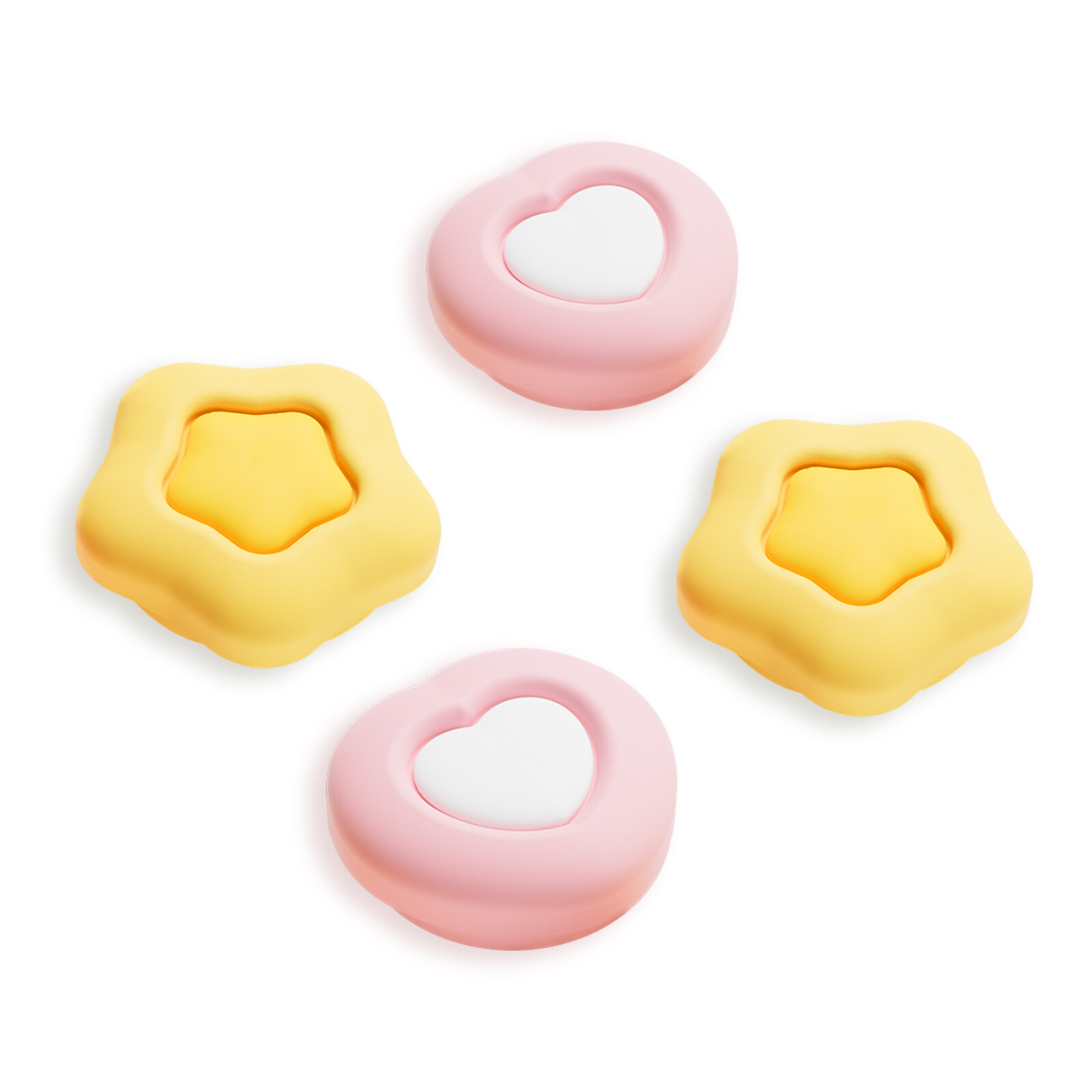 GeekShare NS2 Thumb Grip Caps For Nintendo Switch 2 Silicone Heart & Star 4PCS