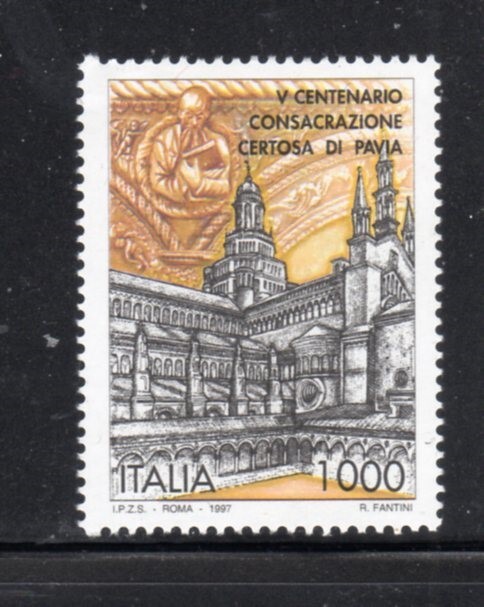 ITALY #2138 1997 MONESTERY CHURCH MINT VF NH O.G