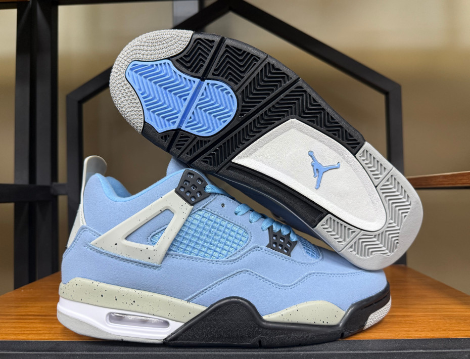Jordan 4 Retro University Blue Men's US Size 7-12