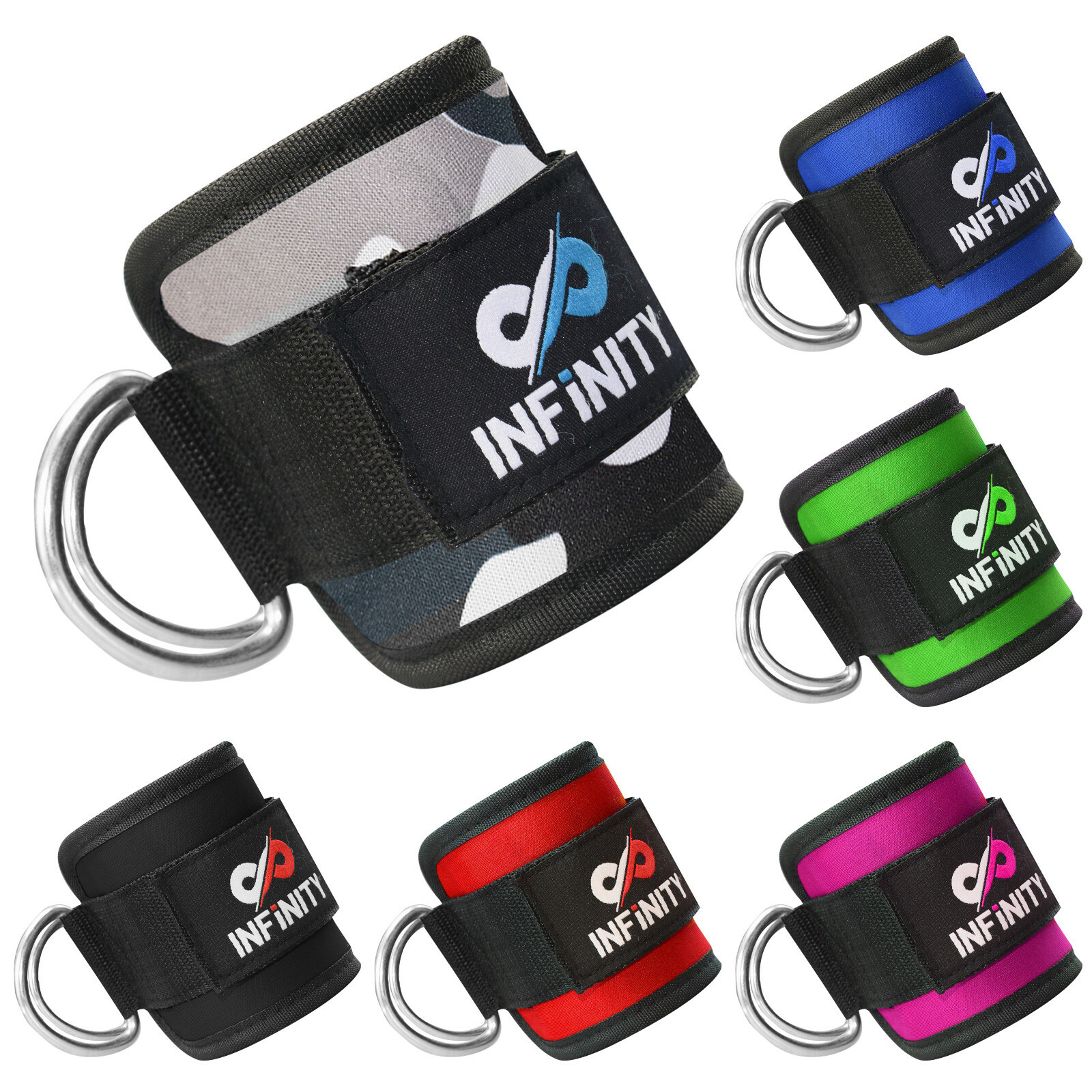 Ankle D Ring Gym Cable Attachment Cuff Weightlifting Adjustable Neoprene Strap