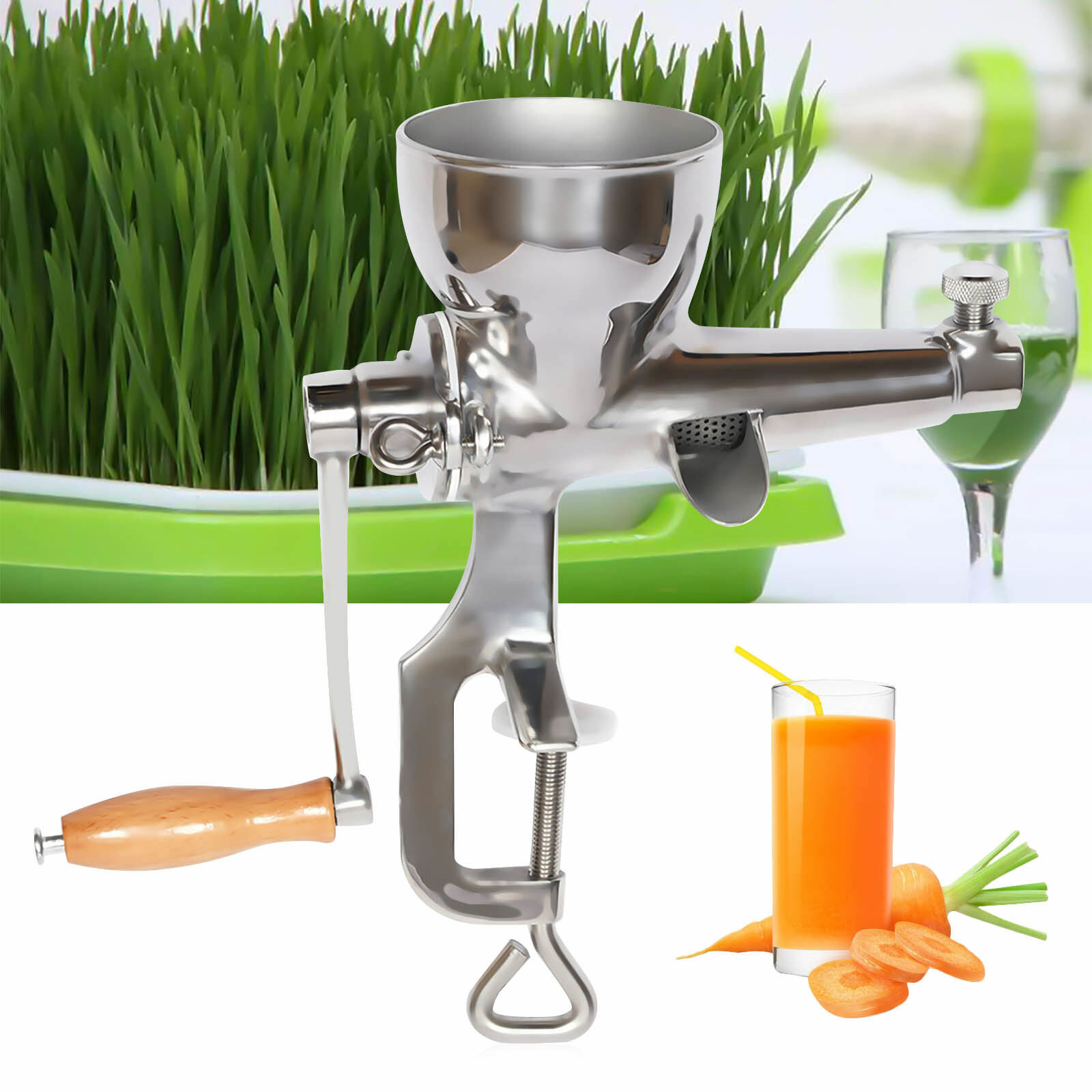 Manual Fruit Wheatgrass Juicer Hand Press Wheat Grass Fruit Juicing Extractor