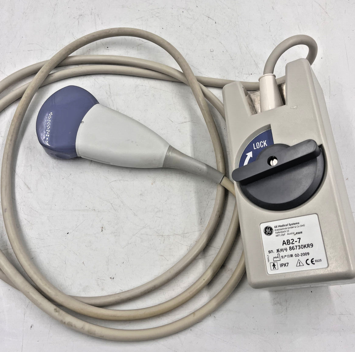 GE AB2-7 CONVEX ARRAY ULTRASOUND TRANSDUCER PROBE **TESTED WORKING!!**