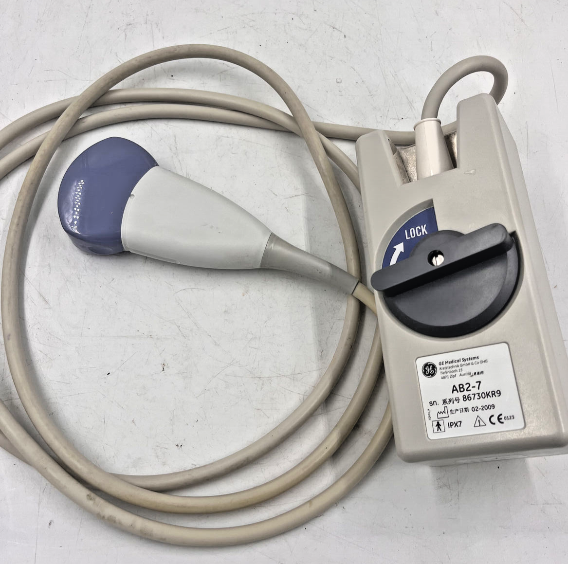 GE AB2-7 CONVEX ARRAY ULTRASOUND TRANSDUCER PROBE **TESTED WORKING!!**