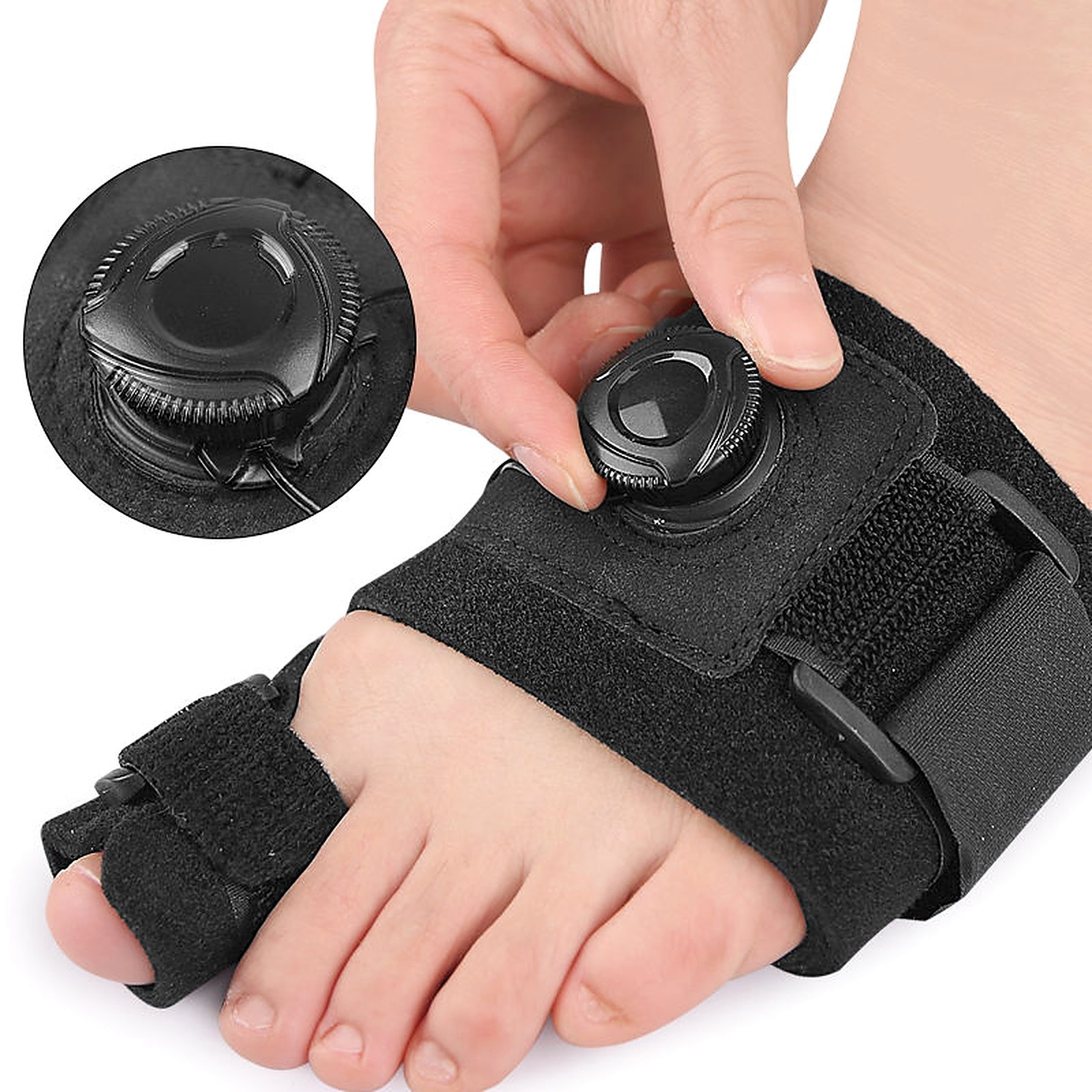 Adjustable Bunion Corrector Big Toe Straightener Splint Brace Hallux Valgus Knob