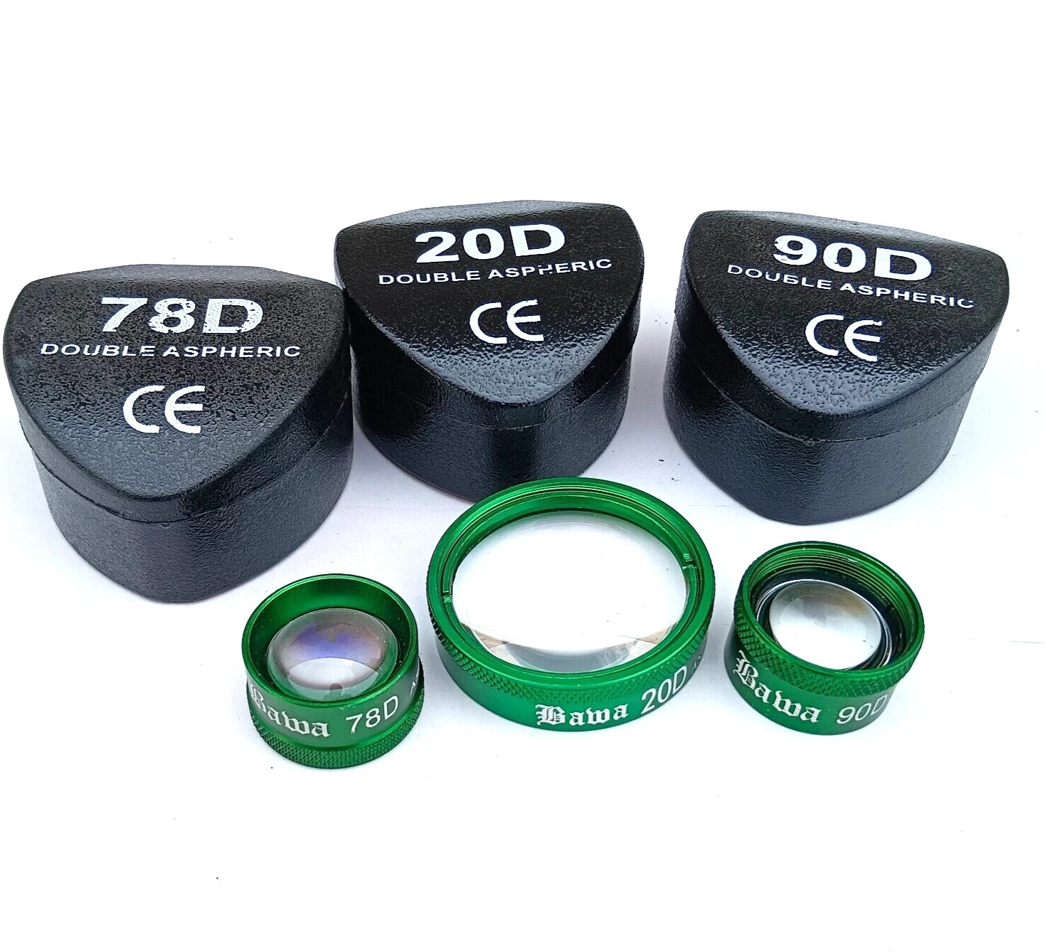 20D 90D & 78D Double Aspheric Lens Indirect Ophthalmoscopy Lens For Optometry