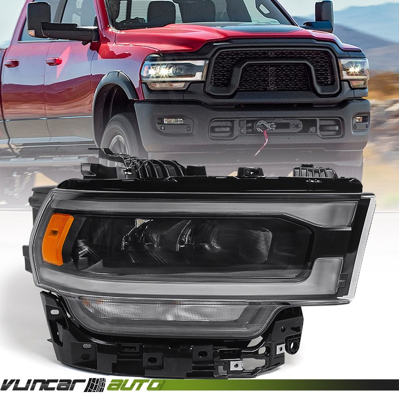 For Ram 2500 3500 2019-2024 LED Reflector Headlight W/ Module Bulb Passenger