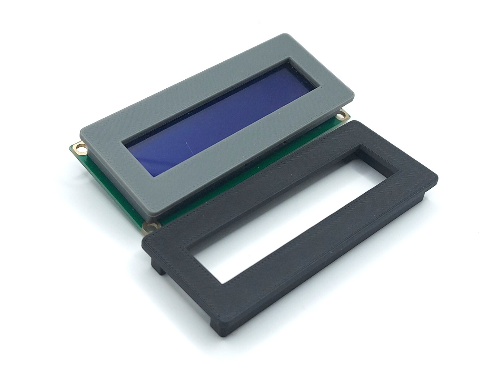 Mounting frame bezel for Arduino LCD 2x16 16x2 1602 extra small Yverinc Labs