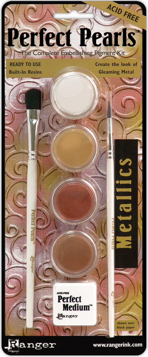 Ranger Perfect Pearls Pigment Powder Kit-Metallics (Pack of 1)