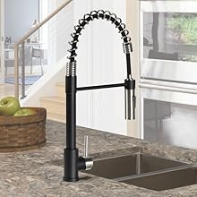 Lippert Flow Max Coiled Pull Down Kitchen Faucet for RVs and