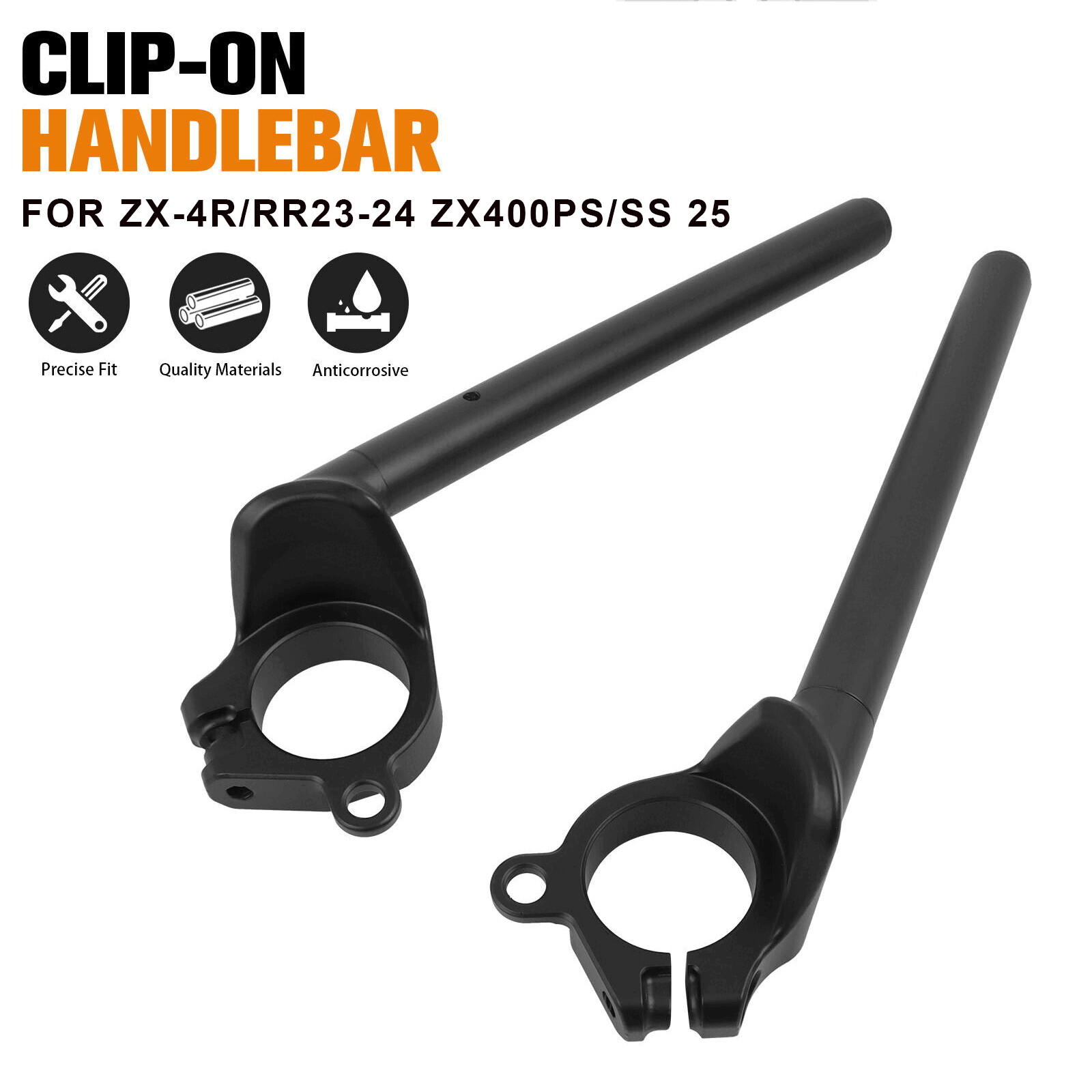 Riser Clip-On Handlebars For Kawasaki Ninja ZX-4R ZX-4RR 23-2024 ZX400PS SS 2025