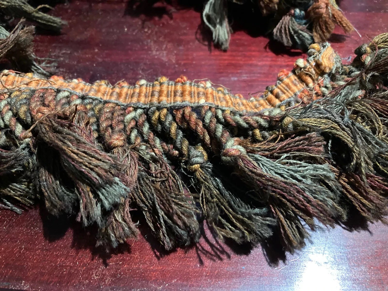 Antique French Tassel Fringe Wool Napoleon III  3'' Passementerie [By the Yard]