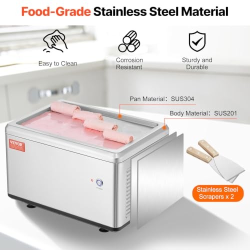 120W Fried Ice Cream Roll Maker Machine