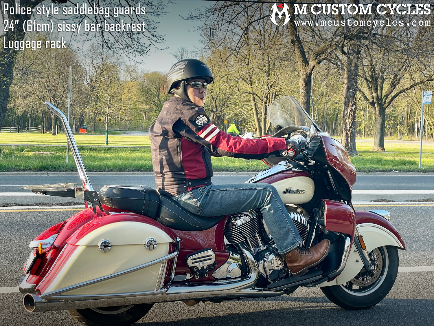 Police-Style Saddlebag Guards - Indian Chieftain, Roadmaster, Springfield, Chief