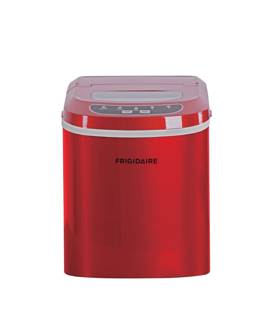 Frigidaire 26 Lbs per day Portable Compact Ice Maker Making Machine, red