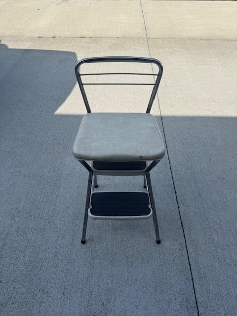 Vintage COSCO Kitchen Step Chair Stool With Flip Up Seat