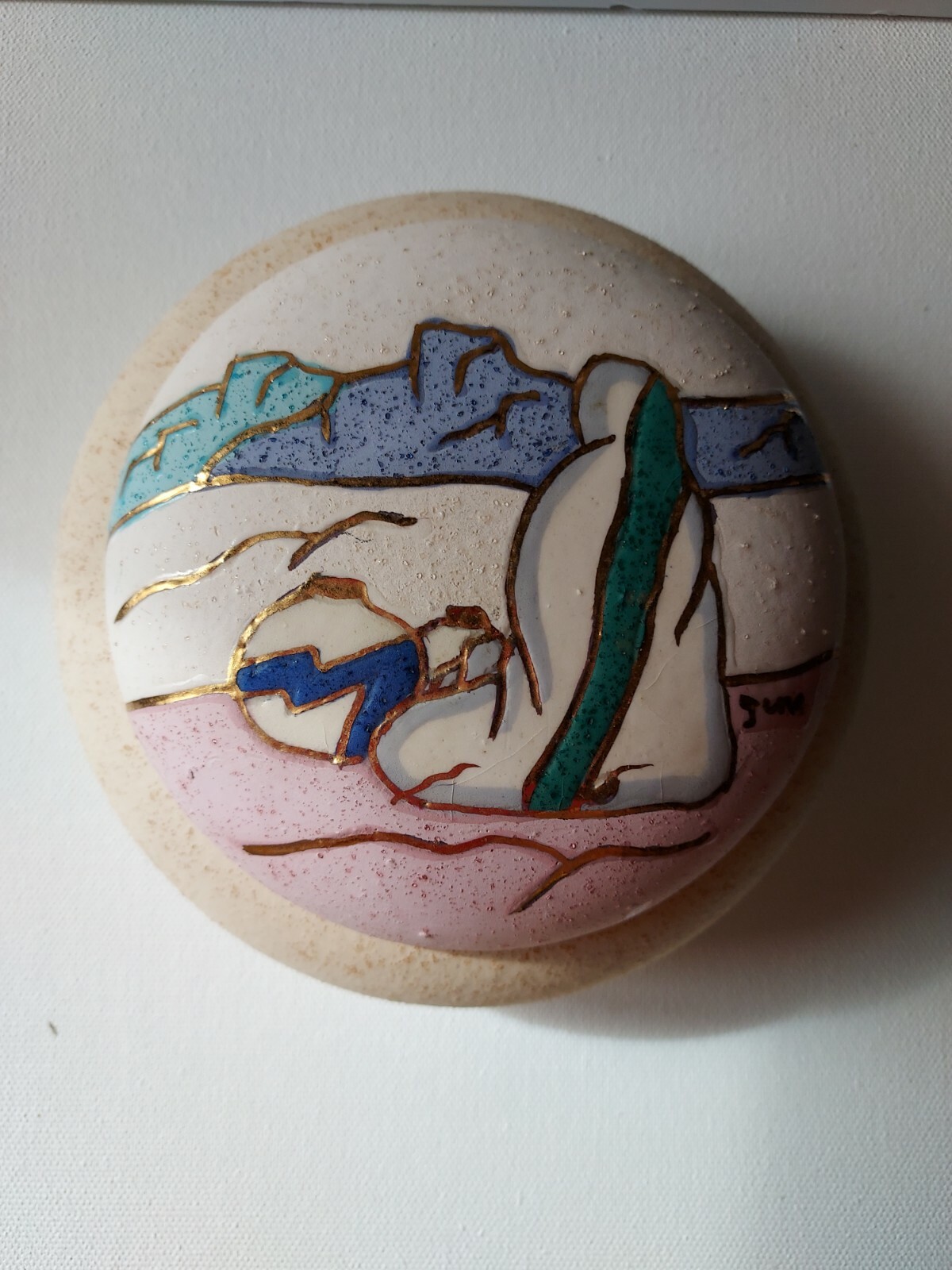 Signed Hand Painted Ceramic Box