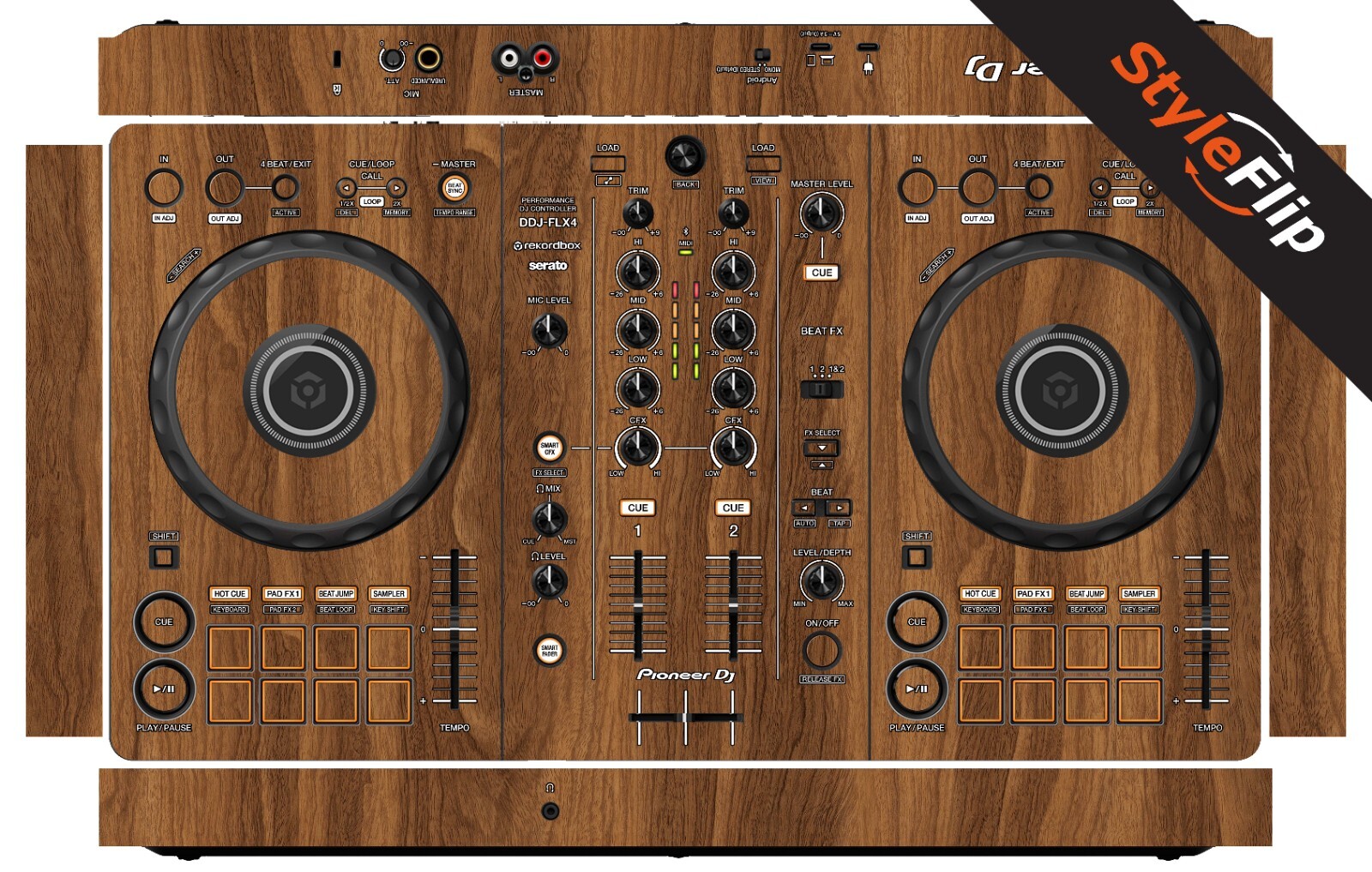 Pioneer DDJ-FLX4 Skin | Wood #2 | Protective Decal | StyleFlip Skins