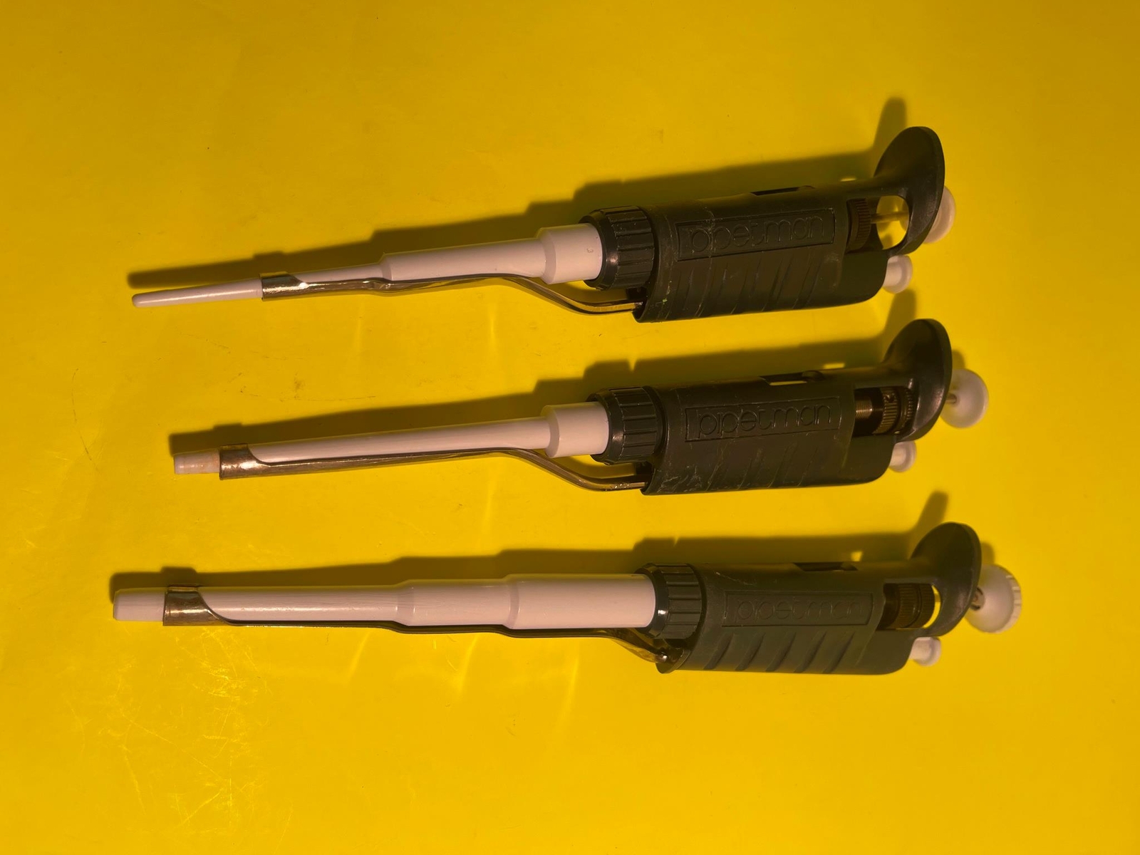 Gilson Pipetman Pipette Set: P20, P200 and P1000 (3 items) - Used