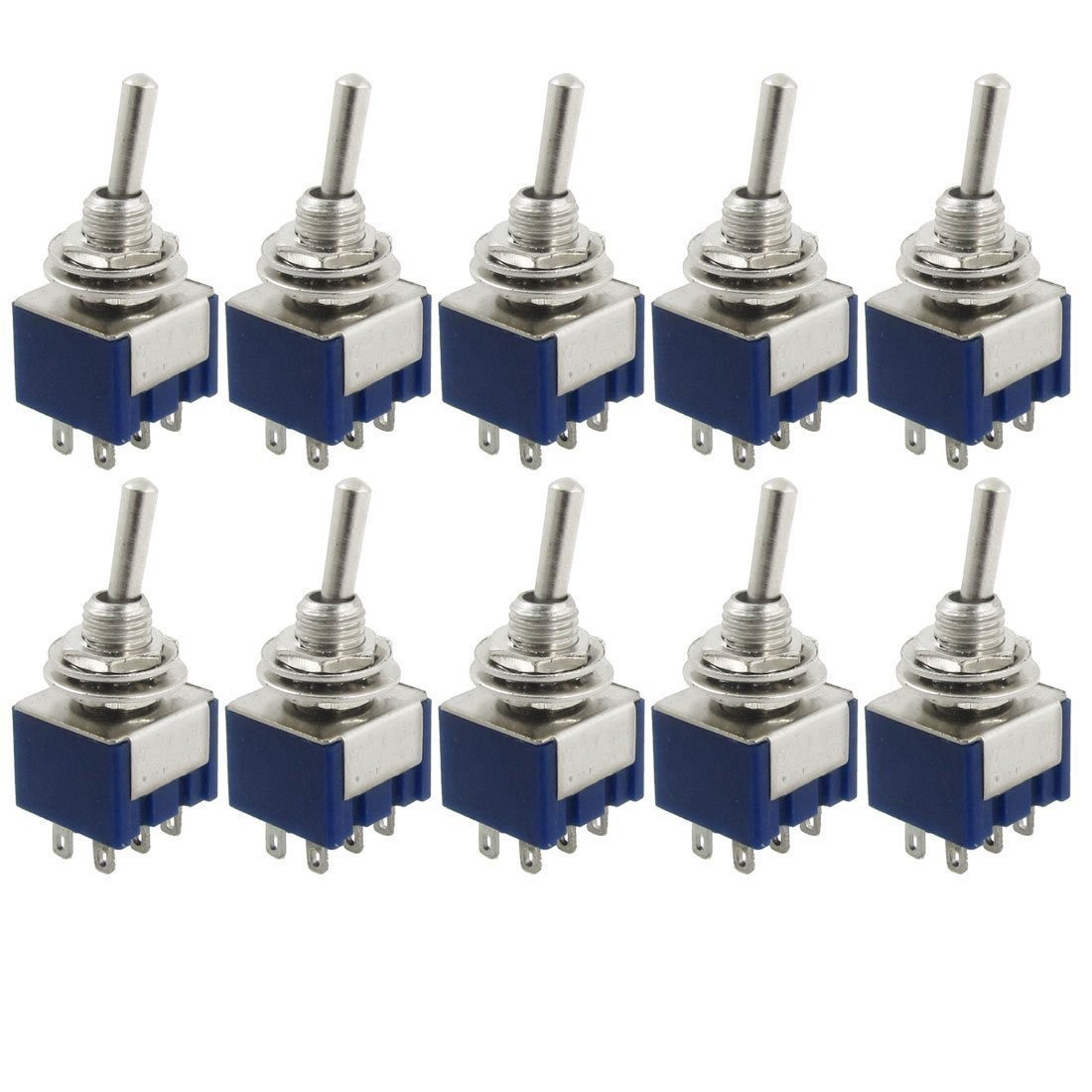 Brand New 10pcs AC 125V 6A Toggle Switch - Plastic Black